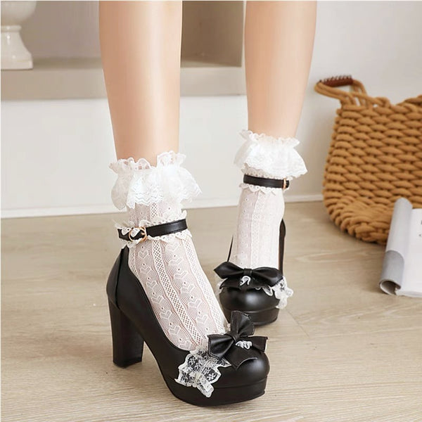 Cute Lolita High Heels Shoes