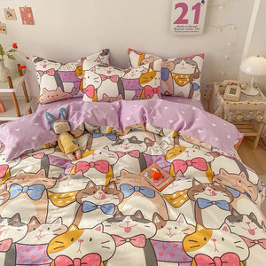 Kawaii Cats Bedding Set