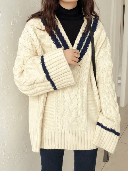 Harajuku V-collar Sweater – ivybycrafts