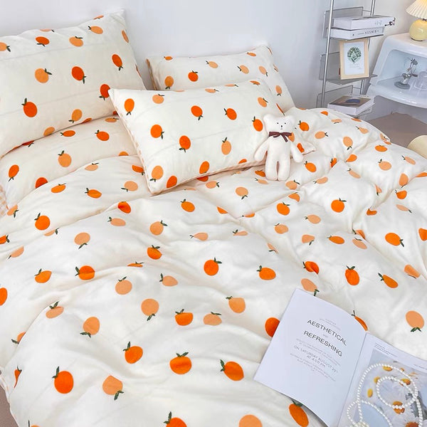 Soft Orange Bedding Set