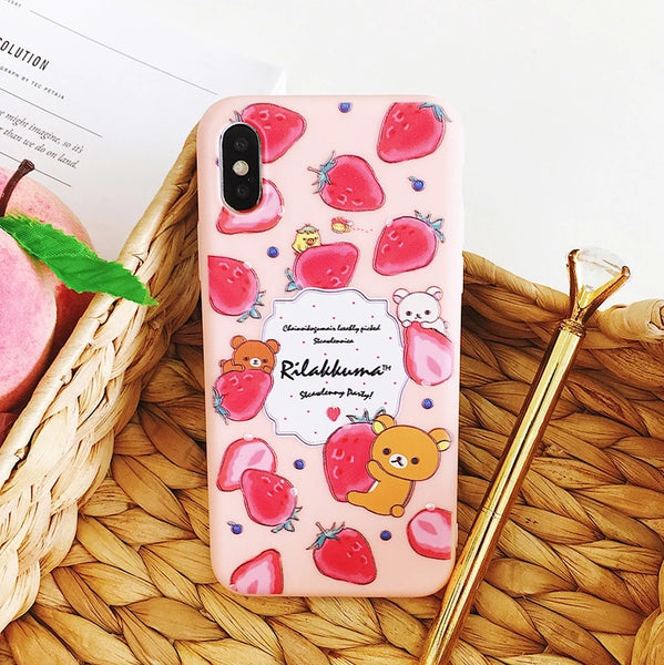 Strawberry Cake Phone Case For Iphone6/6S/6P/7/7P/8/8plus/X/XS/XR/Xs max