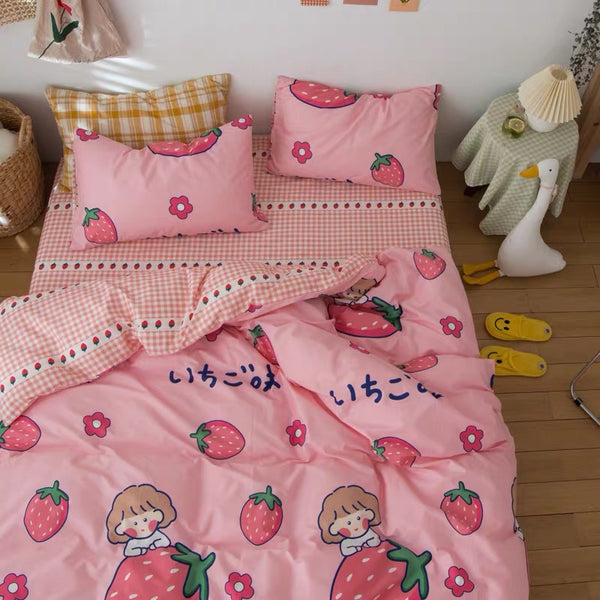 Strawberry Girl Bedding Set
