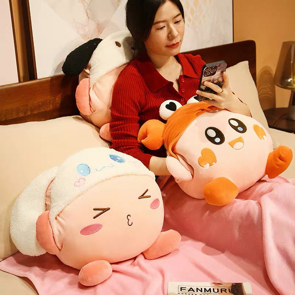 Funny Cartoon Pillow & Blanket