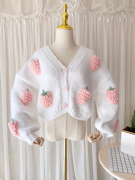 Pink Strawberry Sweater