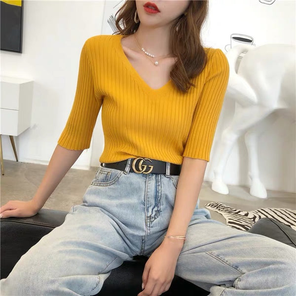 Fashion V-neck Sweater