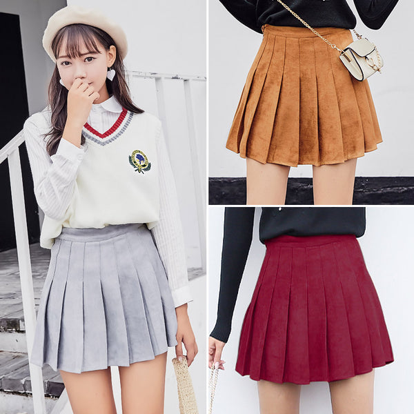 Cute Pure Color Skirt
