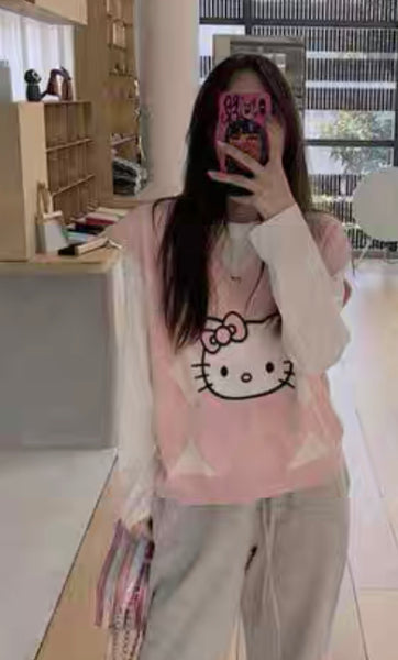 Cute Kitty Knitted Vest