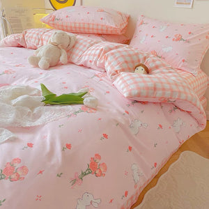 Rabbit And Flower Bedding Set