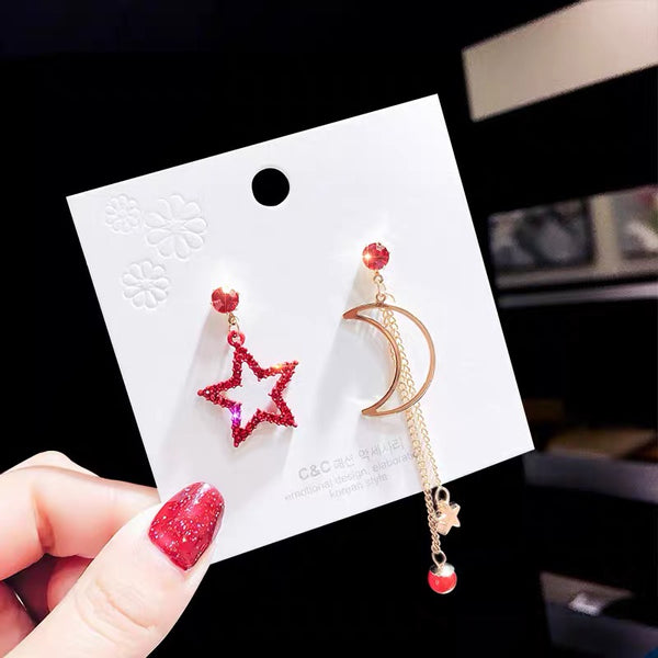 Moon And Star Earrings