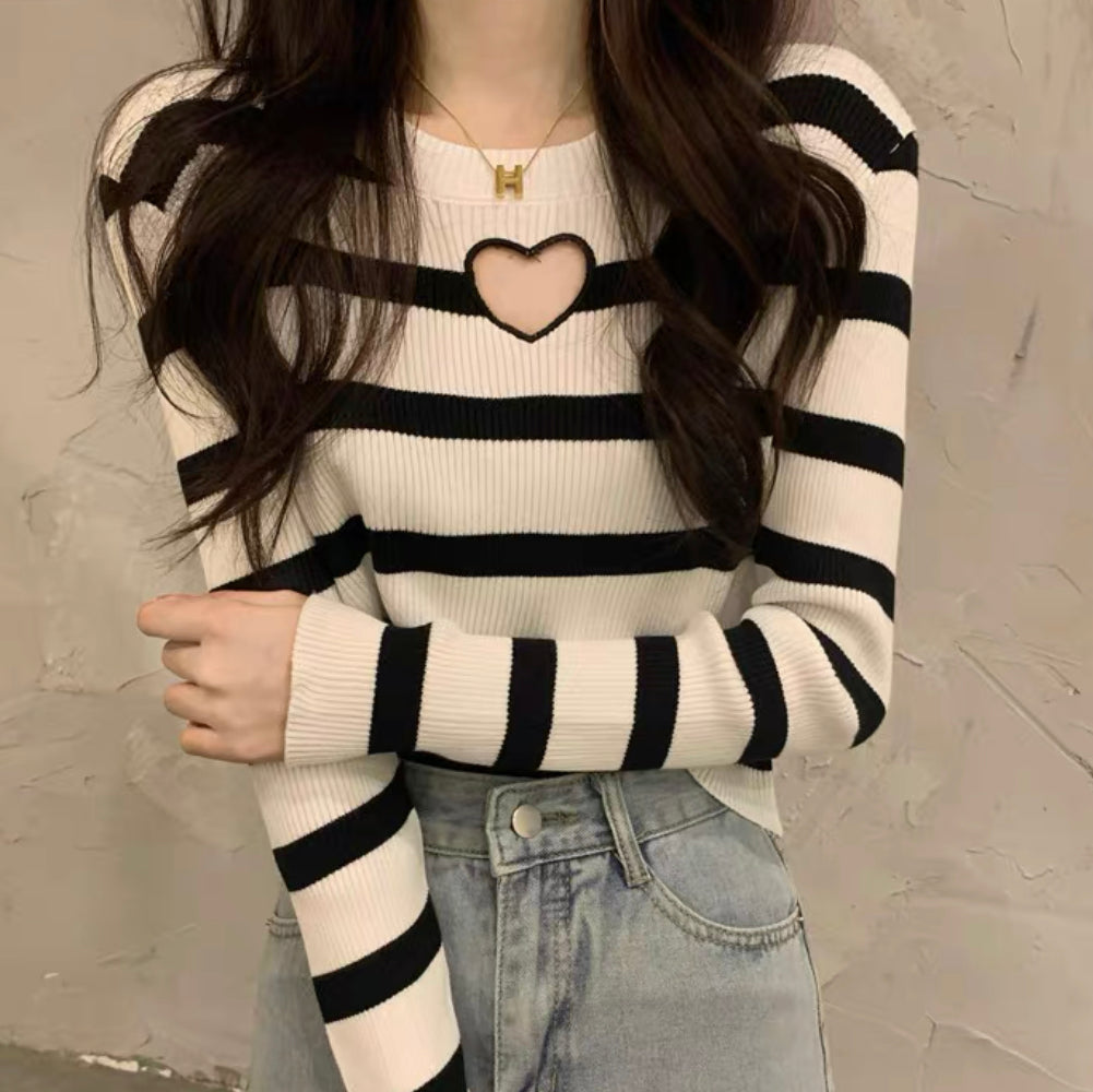 Cute Heart Knitted Sweater