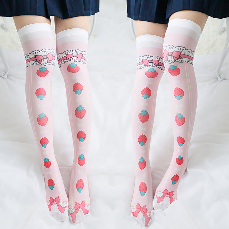 Strawberry Knee-high Socks