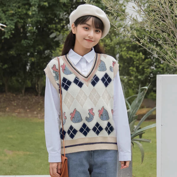 Harajuku Style Knitted Vest