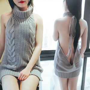 Sexy Naked Back Sweater