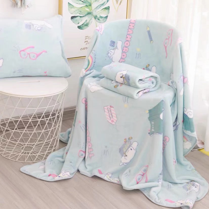 Kawaii Bunny Blanket & Pillow Case