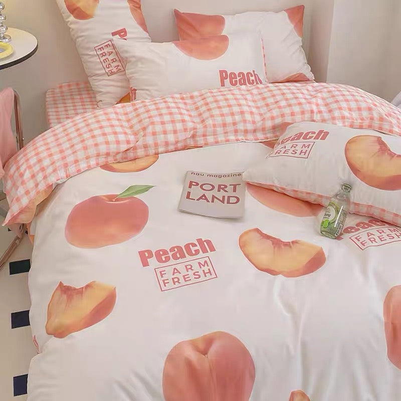 Fresh Peach Bedding Set