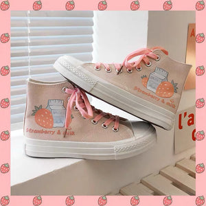 Sweet Strawberry Milk Shoes