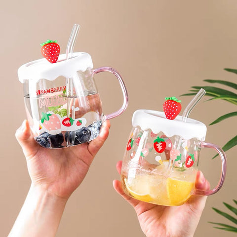 Cute Strawberry Drinking Cup