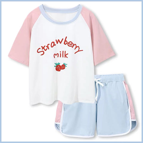 Strawberry Milk Pajamas