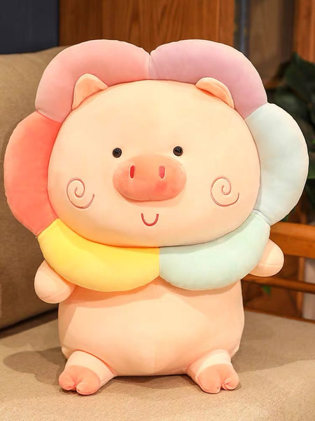 Rainbow Pig Plush Toy