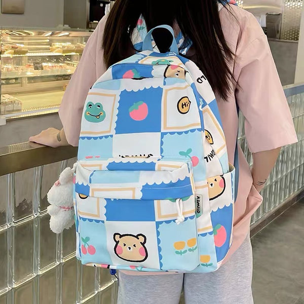 Kawaii Printed Backpack