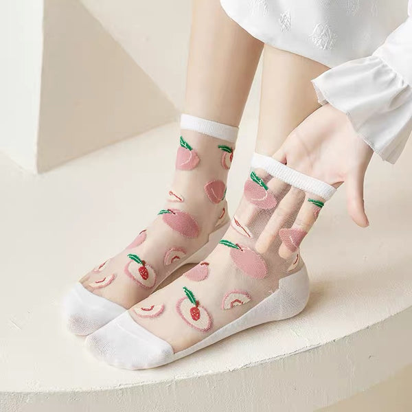 Cute Peach Socks