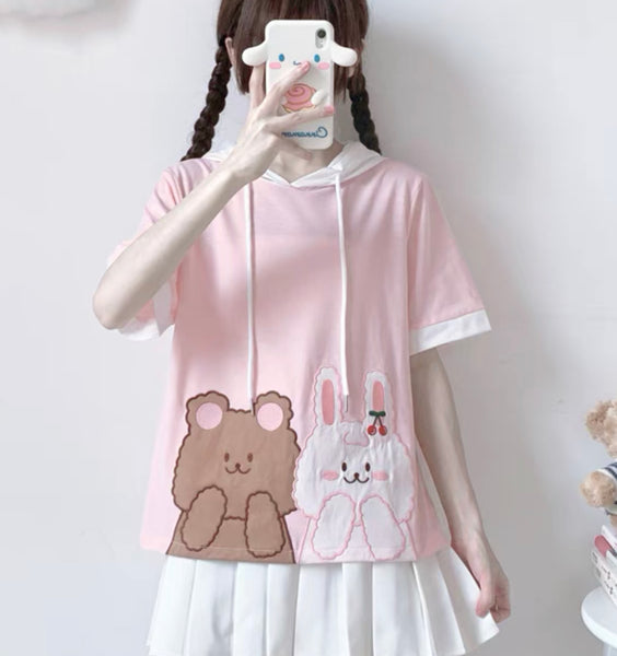 Bear With Rabbit T-shirt