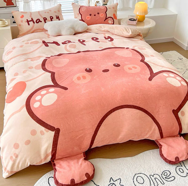 Kawaii Animal Bedding Set