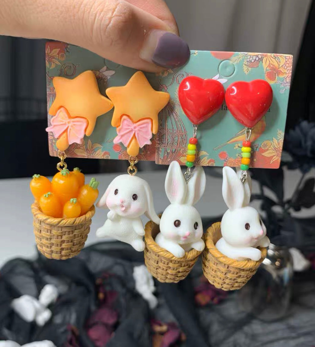 Kawaii Rabbits Earrings