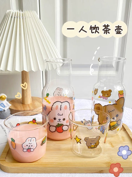 Cute Cartoon Drinking Bottle And Cup