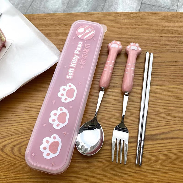 Kawaii Paw Spoon & Fork