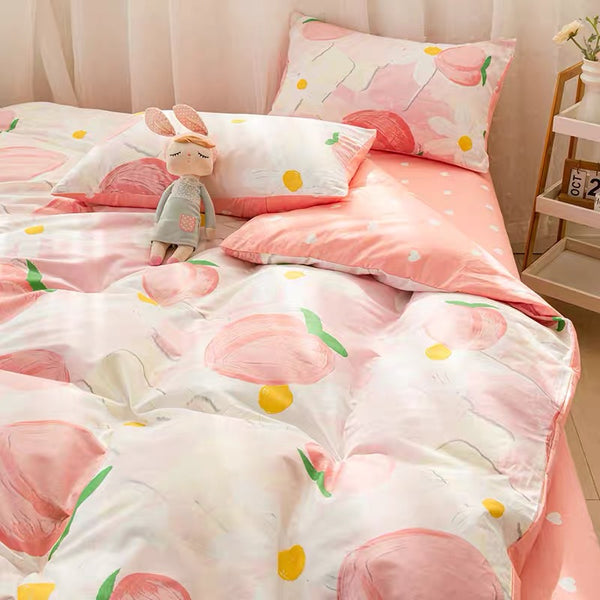 Cute Peach Bedding Set