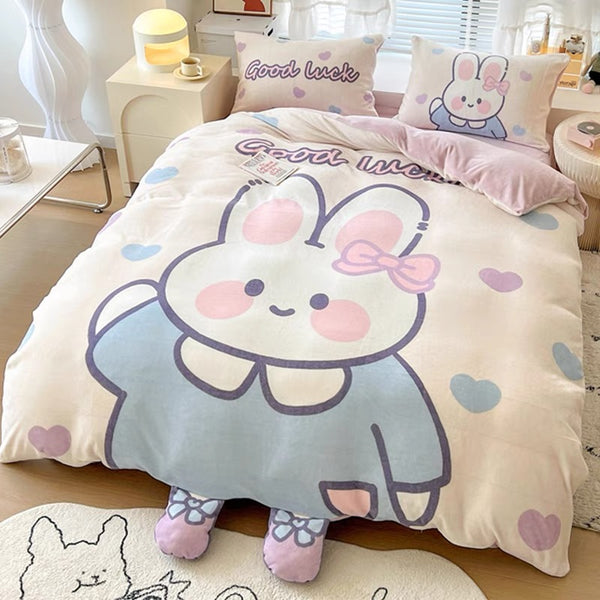 Kawaii Animal Bedding Set