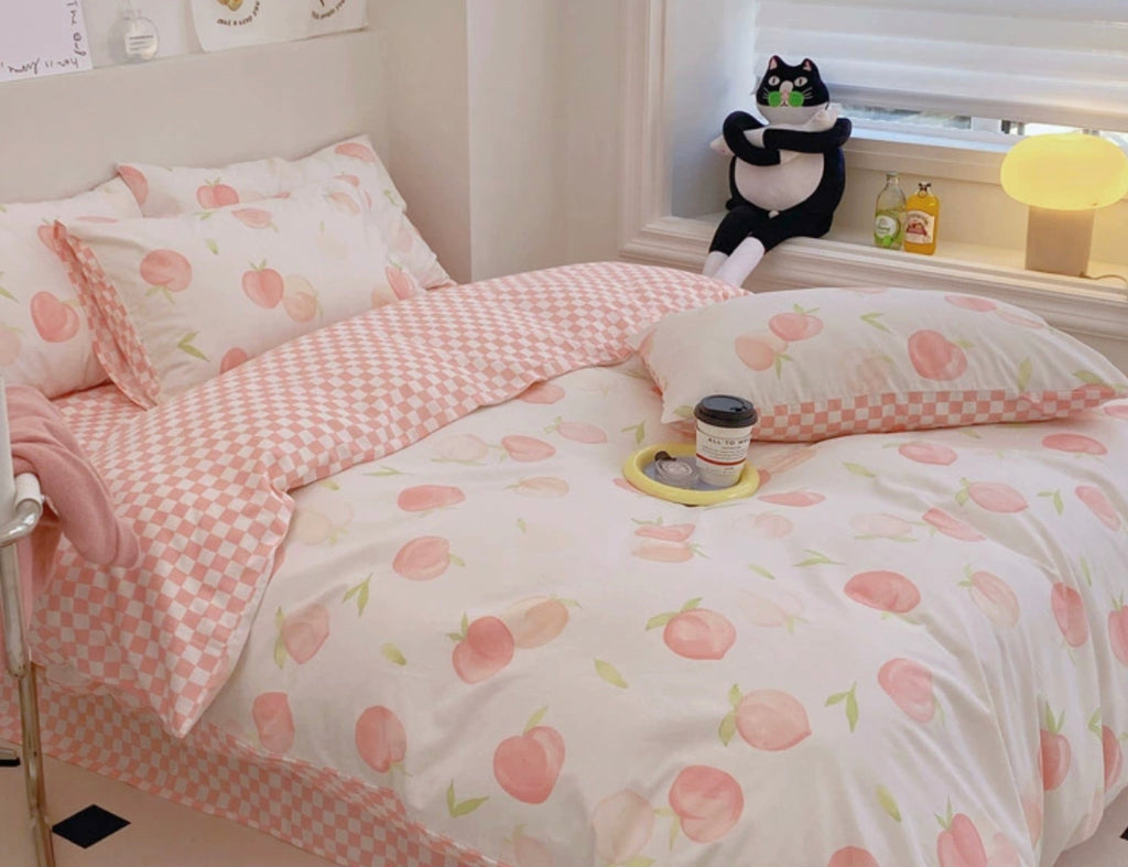 Cute Peaches Bedding Set ivybycrafts