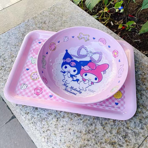 Kawaii Printed Plate & Bowl