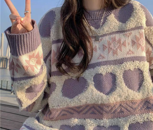 Harajuku Love Heart Sweater