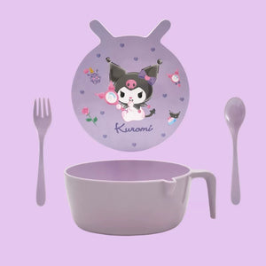 Cute Kuromi Bowl Set