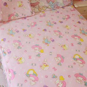 Pink Cartoon Blanket & Pillow Case