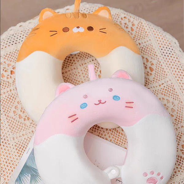 Cute Cat U-Shaped Pillow