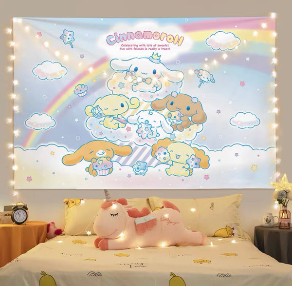 Sweet Cartoon Bedside Cloth