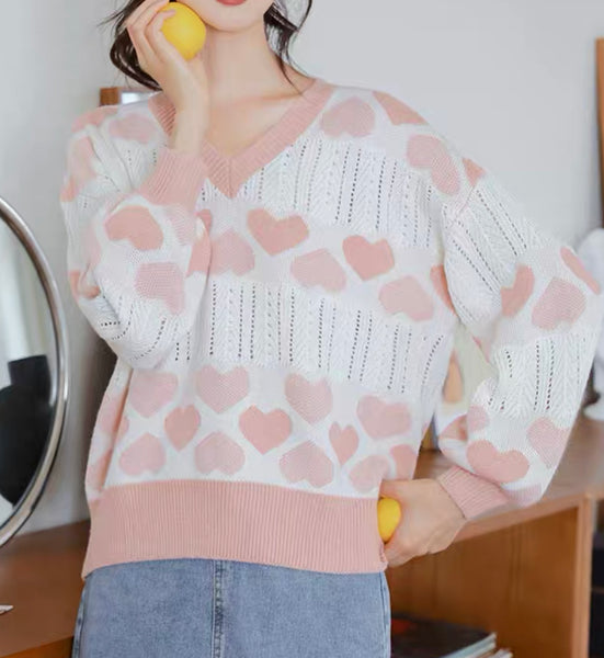 Cute Love Heart Sweater