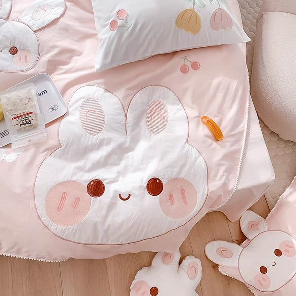 Kawaii Rabbit Bedding Set