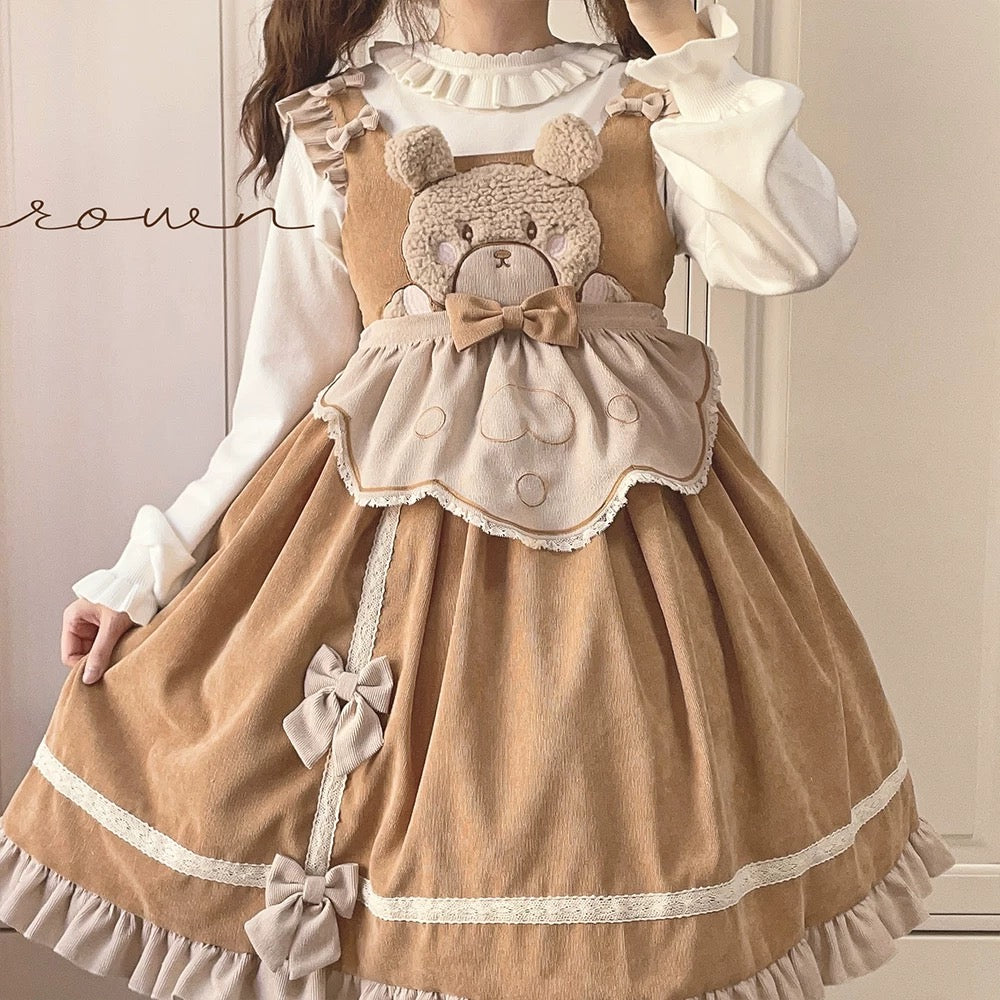 cute teddy bear dress Teddy Bear & Cute Pink Dress Set of 4