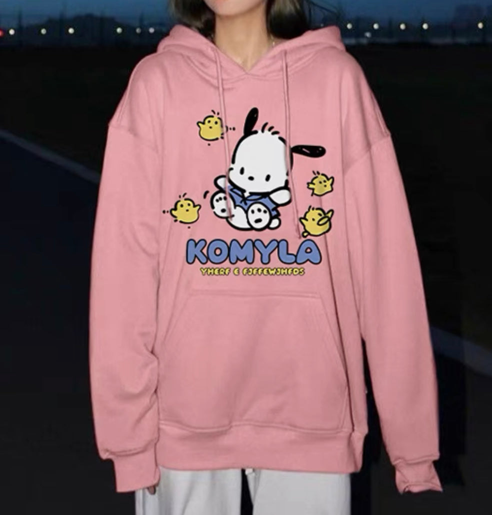 さらに100円引き◆WAI KEI◆ing santa pochacco sweatshirt Japanese Sanrio Pochacco Printed Hoodie Couple Fashion
