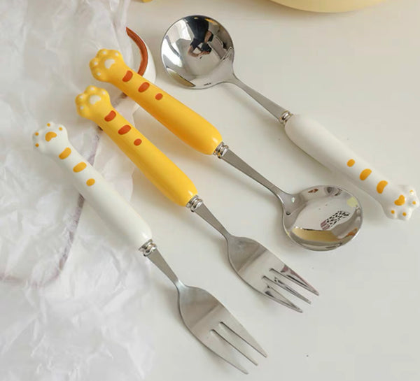 Cute Paw Spoon & Fork