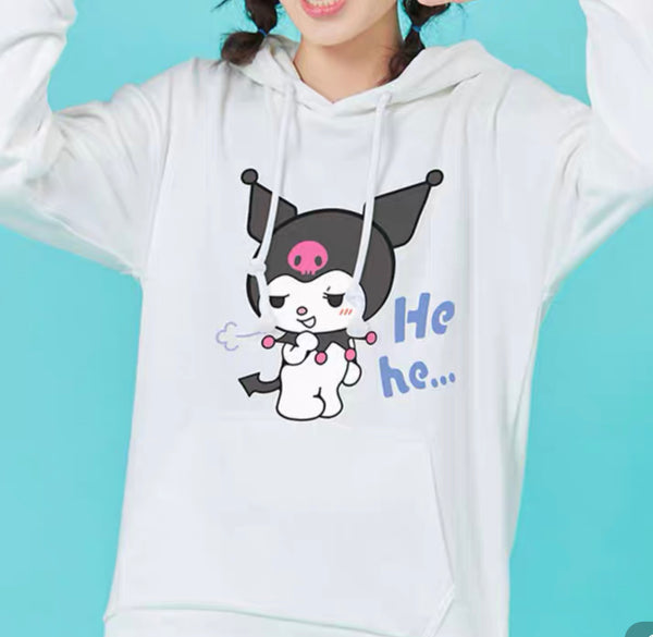 Cute Kuromi Printed Hoodie