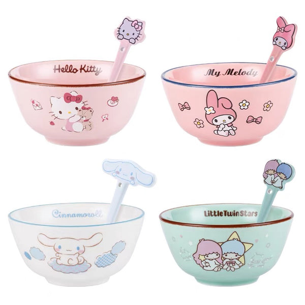 Kawaii Cartoon Bowls Set