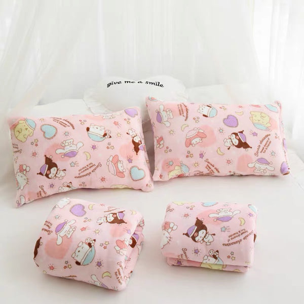 Cute Printed Blanket & Pillow Case