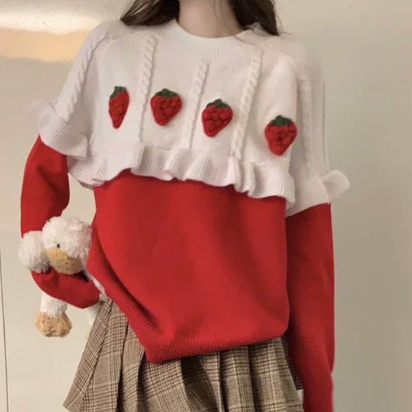 Sweet Strawberry Sweater