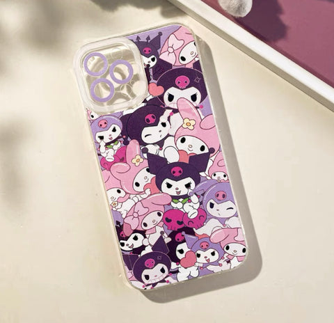 Kuromi And Melody Phone Case For Iphone7/8/7/8plus/X/XS/XR/XSmax/11/11pro/11proMax/12/12pro/13/12proMax/13pro/14/14pro/14promax