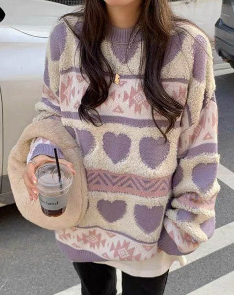 Harajuku Love Heart Sweater